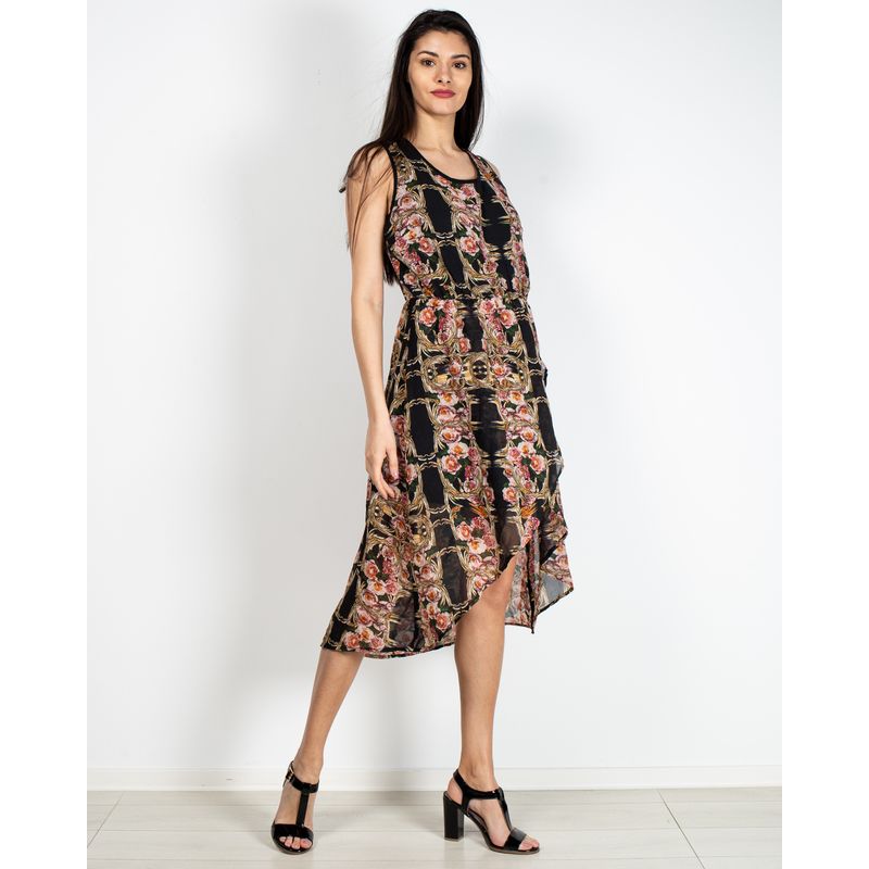 Rochie-cu-elastic-in-talie-si-imprimeu-N903404013