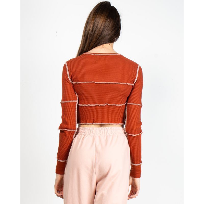 Bluza-crop-din-amestec-de-bumbac-cu-maneca-lunga-N903928008