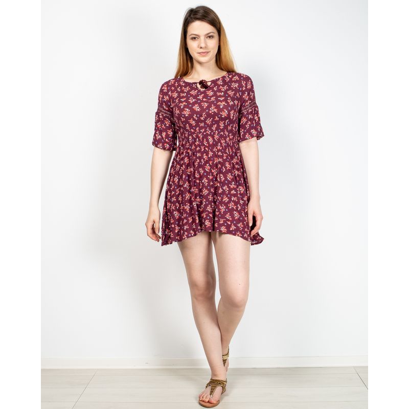 Rochie-scurta-cu-imprimeu-floral-N903907002