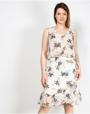 Bluza fara maneci cu imprimeu floral N903720007