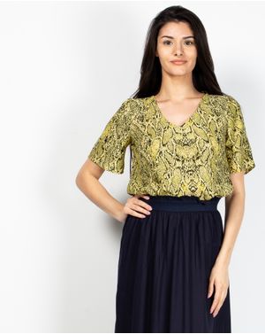 Bluza usoara cu imprimeu si maneca scurta N903720024