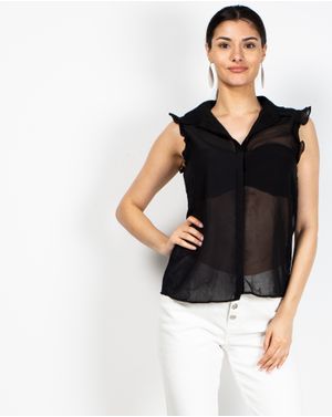 Bluza fara maneci cu nasturi ascunsi N904143034