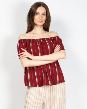 Bluza cu maneca scurta si dungi N904143012