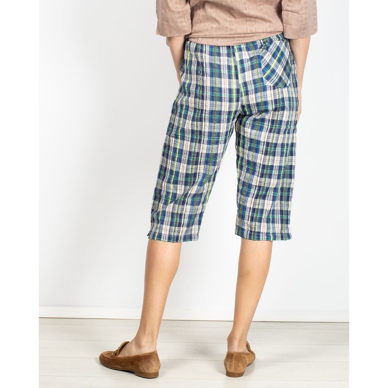 Pantaloni-trei-sferturi-din-bumbac-cu-carouri-N904146014
