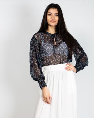 Bluza subtire cu maneca lunga si fir metalizat N904143025