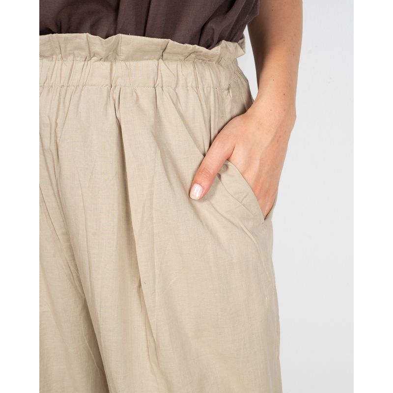 Pantaloni-culotte-din-bumbac-cu-buzunare-si-talie-elastica-N904240014