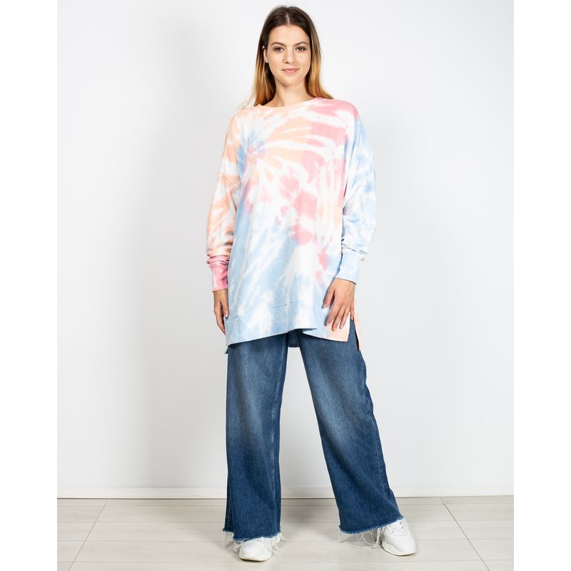 Bluza-batik-oversize-cu-maneca-lunga-si-fante-laterale-N904319016