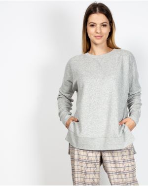 Bluza oversize cu fante laterale si maneca lunga N904319043