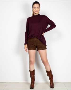 Pantaloni scurti din piele naturala cu buzunare N904327001