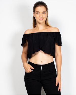 Top scurt cu elastic la umeri  N903915003