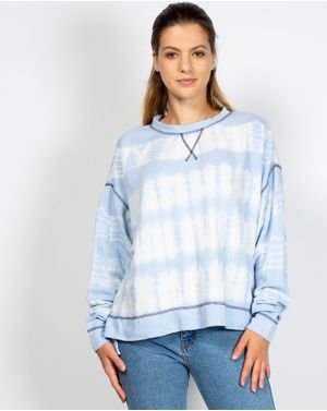 Bluza din bumbac cu maneca lunga si fante laterale N904319075