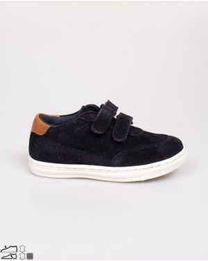 Pantofi casual din piele naturala cu banda velcro pentru copii N904301009