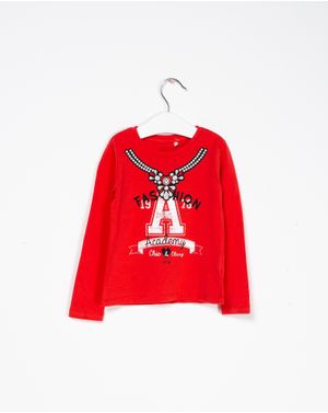 Bluza din bumbac cu imprimeu pentru fete 2124201017