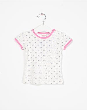 Tricou din bumbac cu maneca scurta si imprimeu pentru bebelusi 2125902134