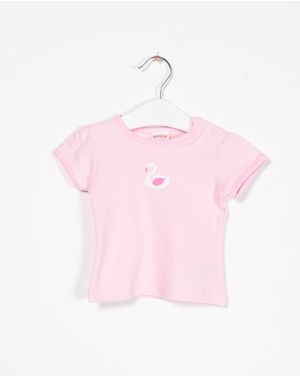 Tricou din bumbac cu maneca scurta si imprimeu pentru bebelusi 2125902136