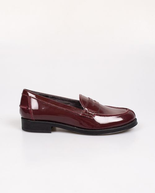 Pantofi loafers din piele naturala cu aspect lacuit pentru femei 2120105030