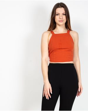 Top scurt din bumbac cu bretele late  N904122031