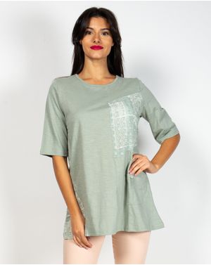 Bluza asimetrica din bumbac N904634037
