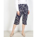 Pantaloni-trei-sferturi-din-bumbac-imprimeu-floral-si-talie-elastica-N904638016