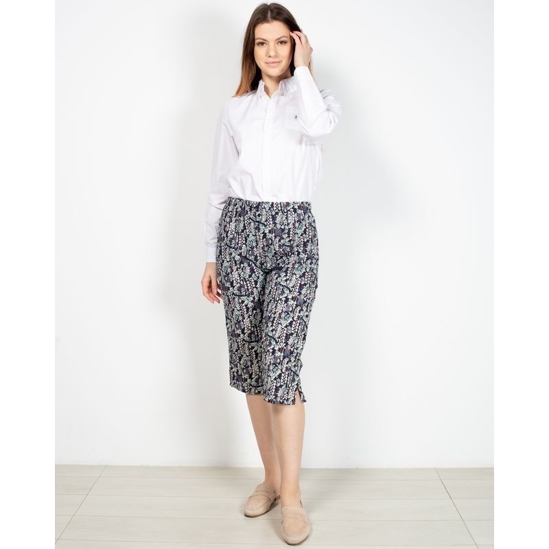 Pantaloni-lejeri-trei-sferturi-din-bumbac-cu-imprimeu-N904638034