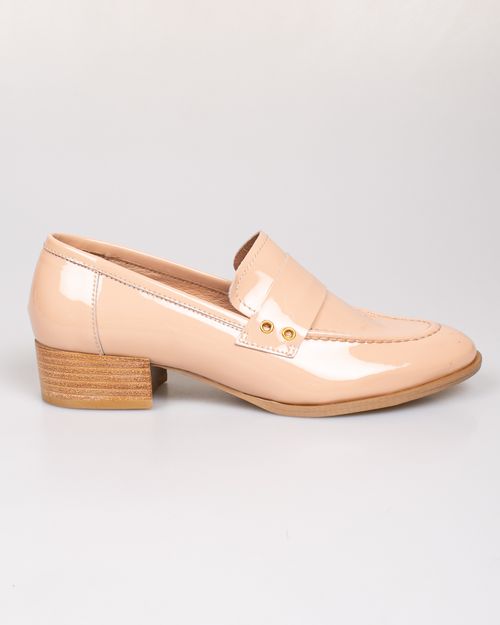 Pantofi din piele naturala cu aspect lacuit pentru femei 22EPY01001