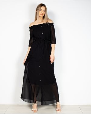 Rochie DOCA cu nasturi aplicati si maneca scurta 22MNB02050