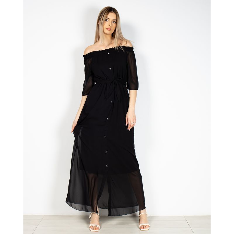 Rochie-DOCA-cu-nasturi-aplicati-si-maneca-scurta-22MNB02050