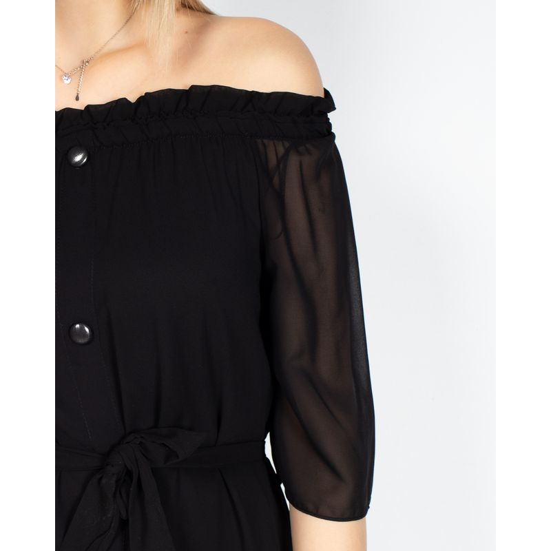 Rochie-DOCA-cu-nasturi-aplicati-si-maneca-scurta-22MNB02050