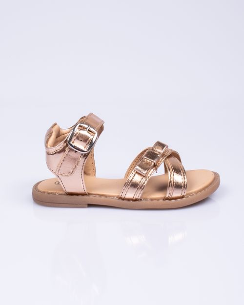 Sandale cu talpa joasa si aspect metalizat  pentru fete N904705014