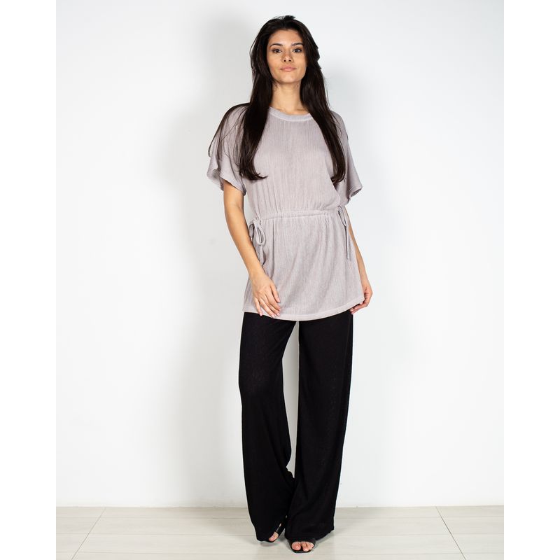 Bluza-uni-DOCA-cu-snur-in-talie-si-aspect-texturat-22MNB02112