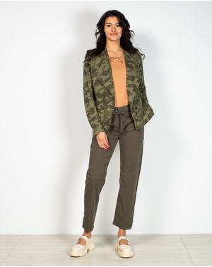 Blazer army din bumbac cu buzunare