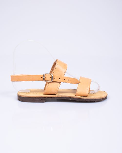 Sandale din piele naturala cu talpa joasa si catarama pentru fete-22THO01002