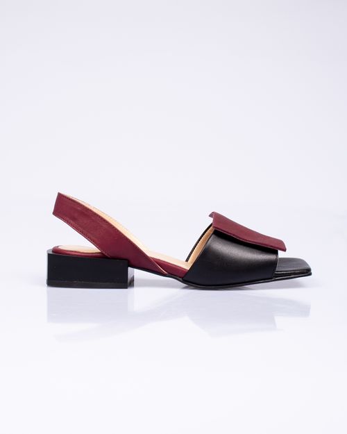 Sandale elegante cu varf patrat si toc mic pentru femei 22ROV18004
