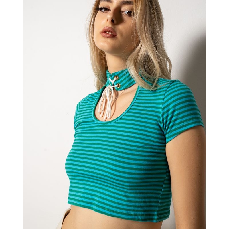 Tricou-crop-din-bumbac-cu-dungi-N904125005