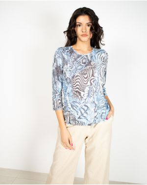 Bluza cu maneca trei sferturi si imprimeu 22BRA02040