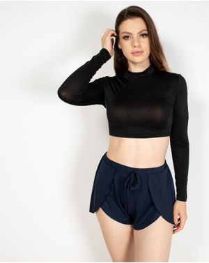 Bluza crop cu maneca lunga 22BRA01065