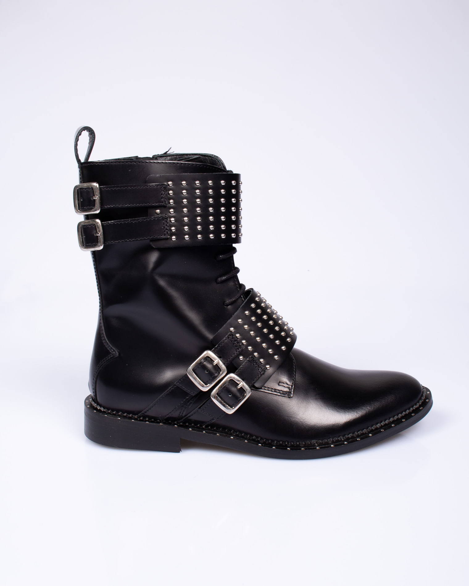 next black flat ankle boots