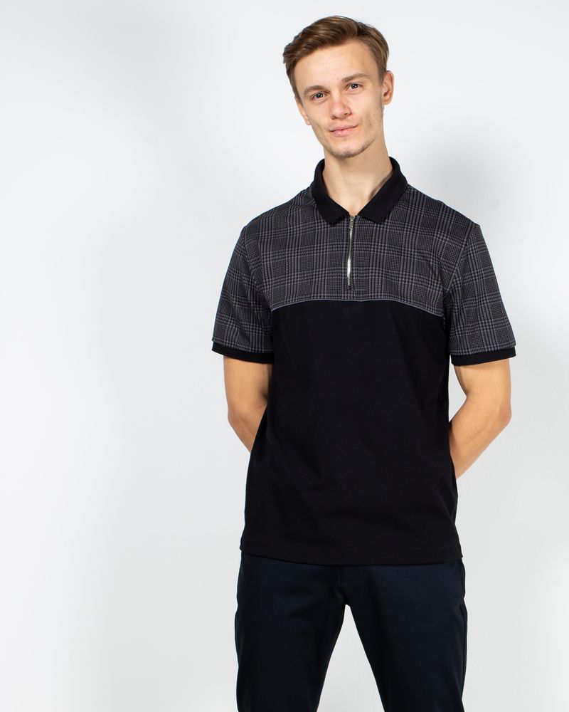 Tricou-casual-cu-fermoar-metalic-la-baza-gatului-si-maneca-scurta-22KOS36081