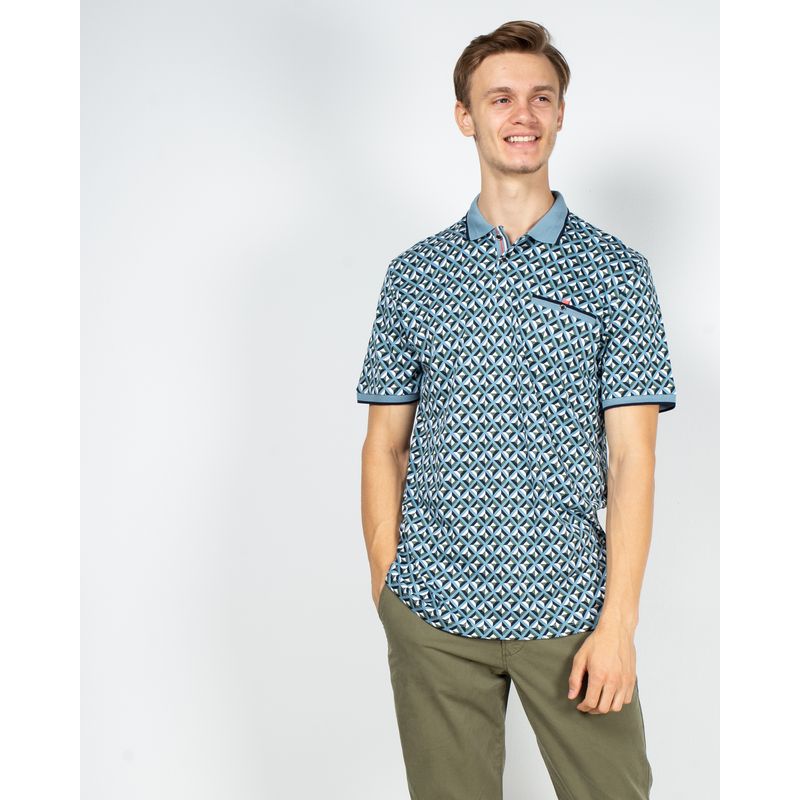 Tricou-casual-imprimeu-si-nasturi-la-baza-gatului-22KOS36083