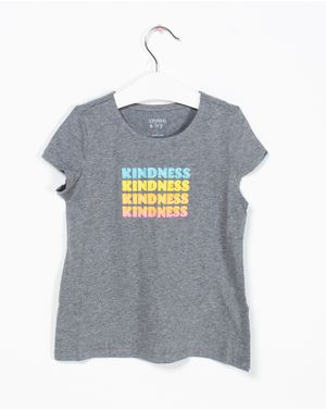 Tricou din bumbac cu imprimeu si sclipici pentru fete N200506007