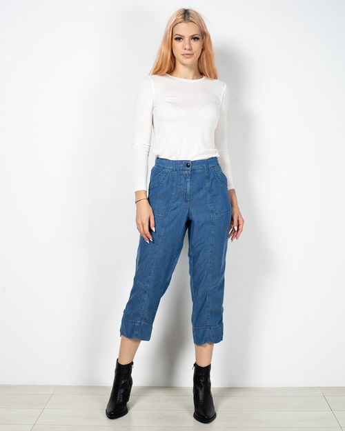 Jeans trei sferturi cu buzunare 22ALN01086