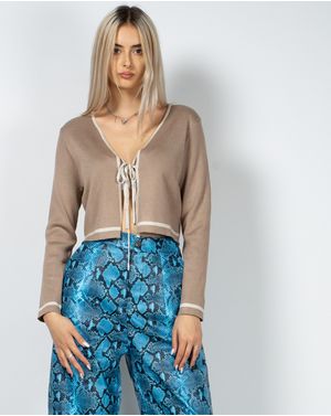 Cardigan Missguided din tricot striat 22YEL30006