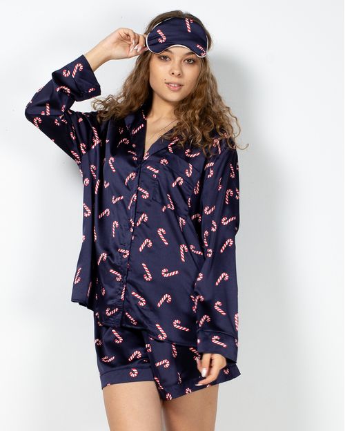 Pijamale plus size Missguided din 3 piese 22YEL30047