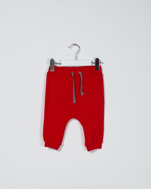 Pantaloni din bumbac cu snur in talie pentru bebelusi 22ALN24010