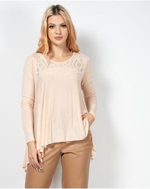 Bluza asimetrica cu maneca lunga 22AVI43011