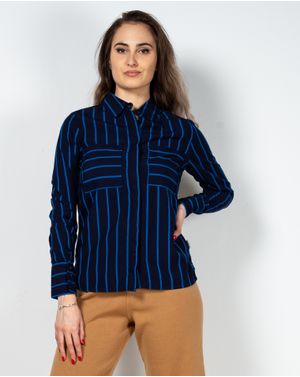 Camasa cu dungi si buzunare la piept 22AVI34017