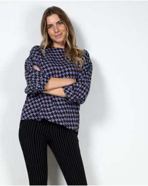 Bluza cu maneca trei sferuri si nasturi la spate 22BRA02077