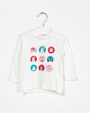 Bluza din bumbac cu capse la spate si maneca lunga pentru bebelusi 22WEL20 061