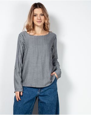 Bluza din vascoza cu maneci ajustabile 22BRA01282