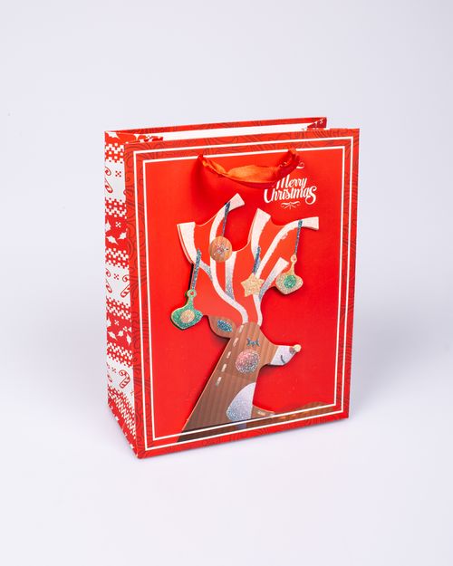 Punga de cadou 3D Merry Christmas 18x8x23 cm
